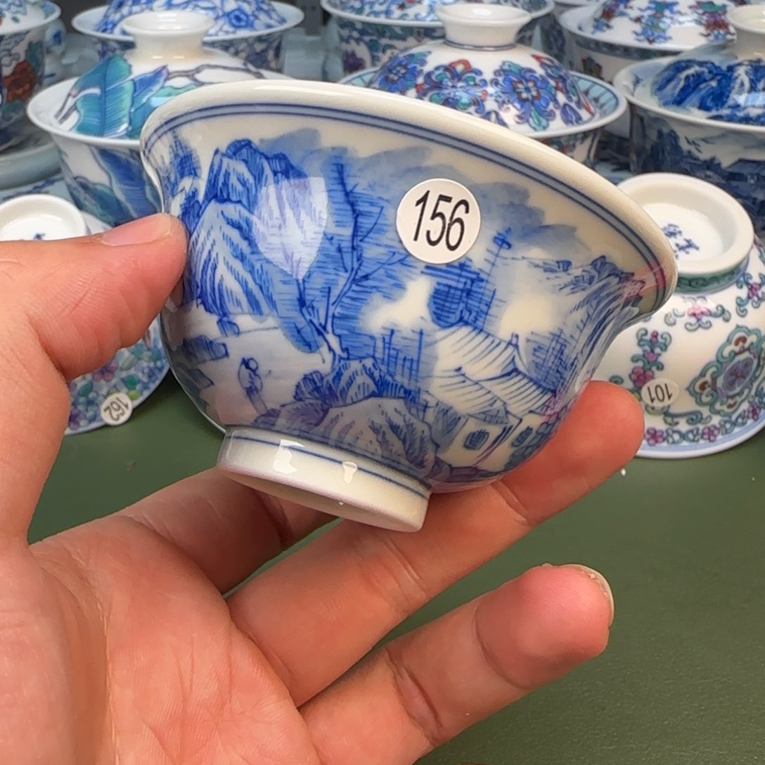 杯彦祖纯手工手绘茶具156