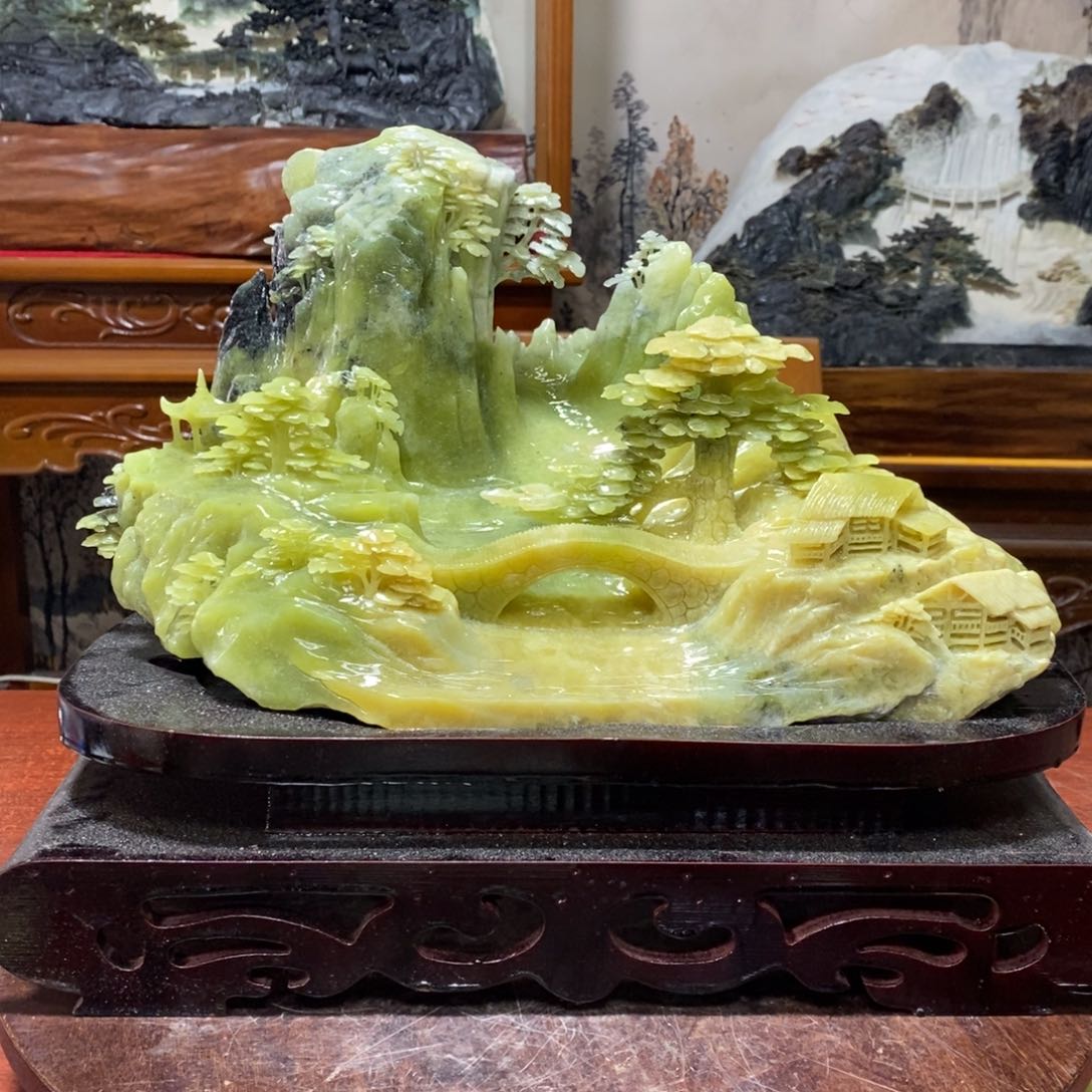 蛇纹石玉（覆膜）珠宝奇石未镶嵌