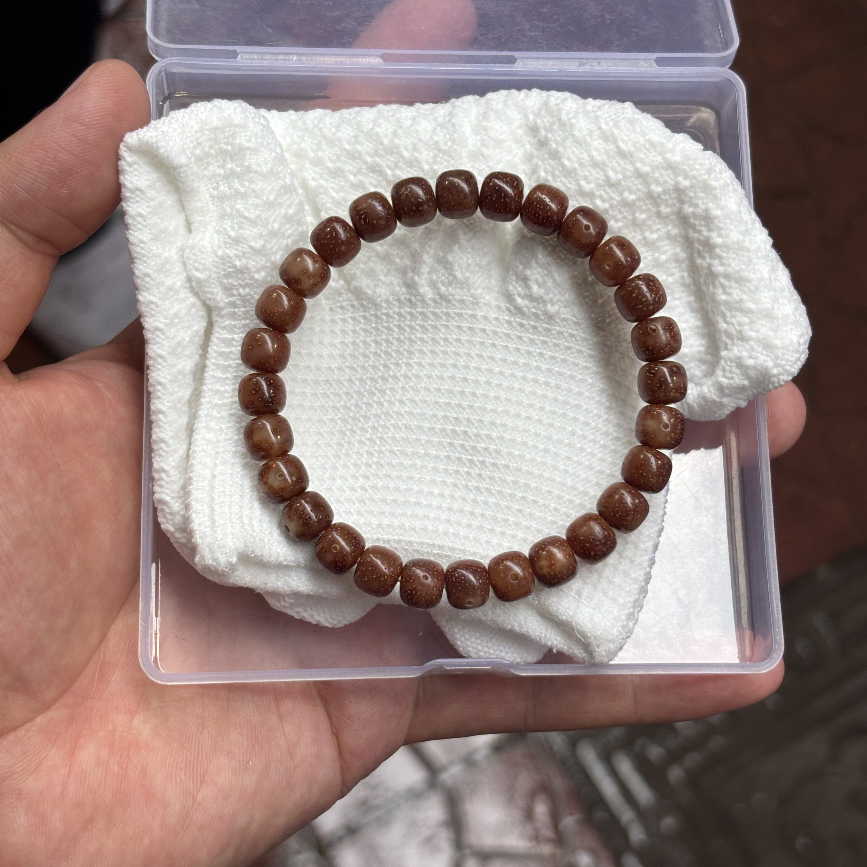 原生态星月菩提粉冰老型手串单圈多规格