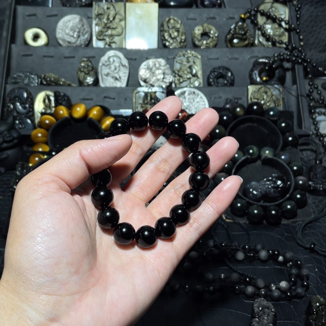 黑曜岩手链未镶嵌张*源