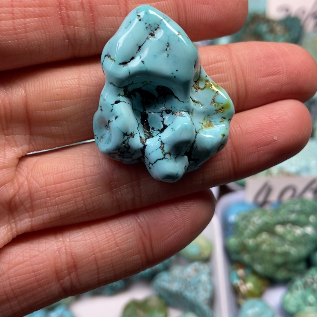 绿松石珠宝奇石未镶嵌@****@