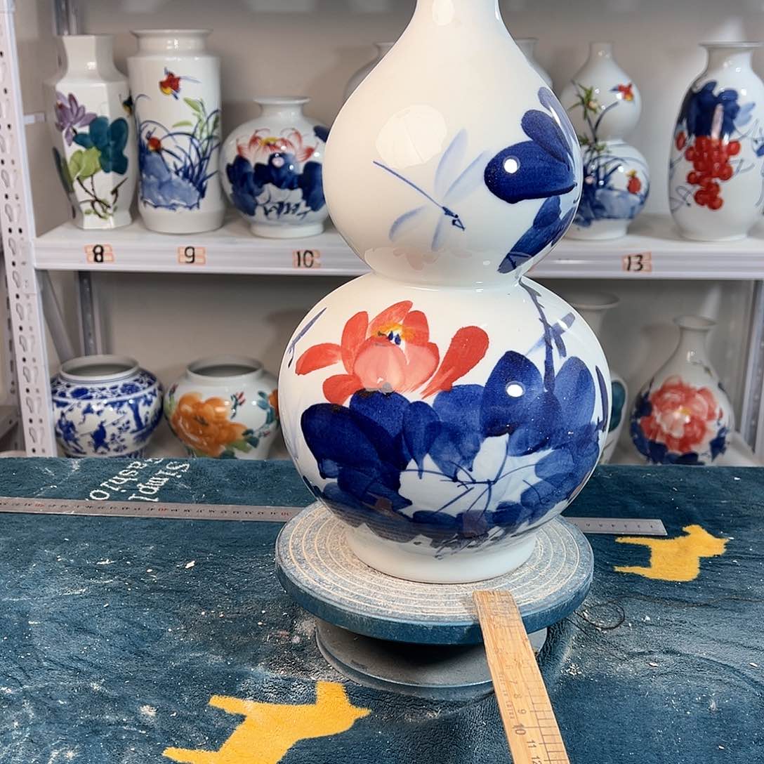 摆件景德镇陶瓷葫青听