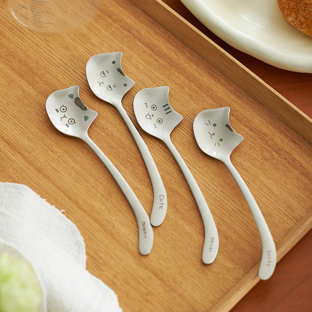 肆月咖啡勺小勺子搅拌长柄家用精致杯子用陶瓷喝汤高颜值个人专用