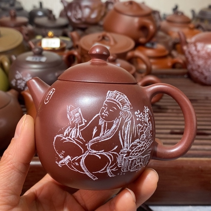 紫砂茶壶微瑕处理一把