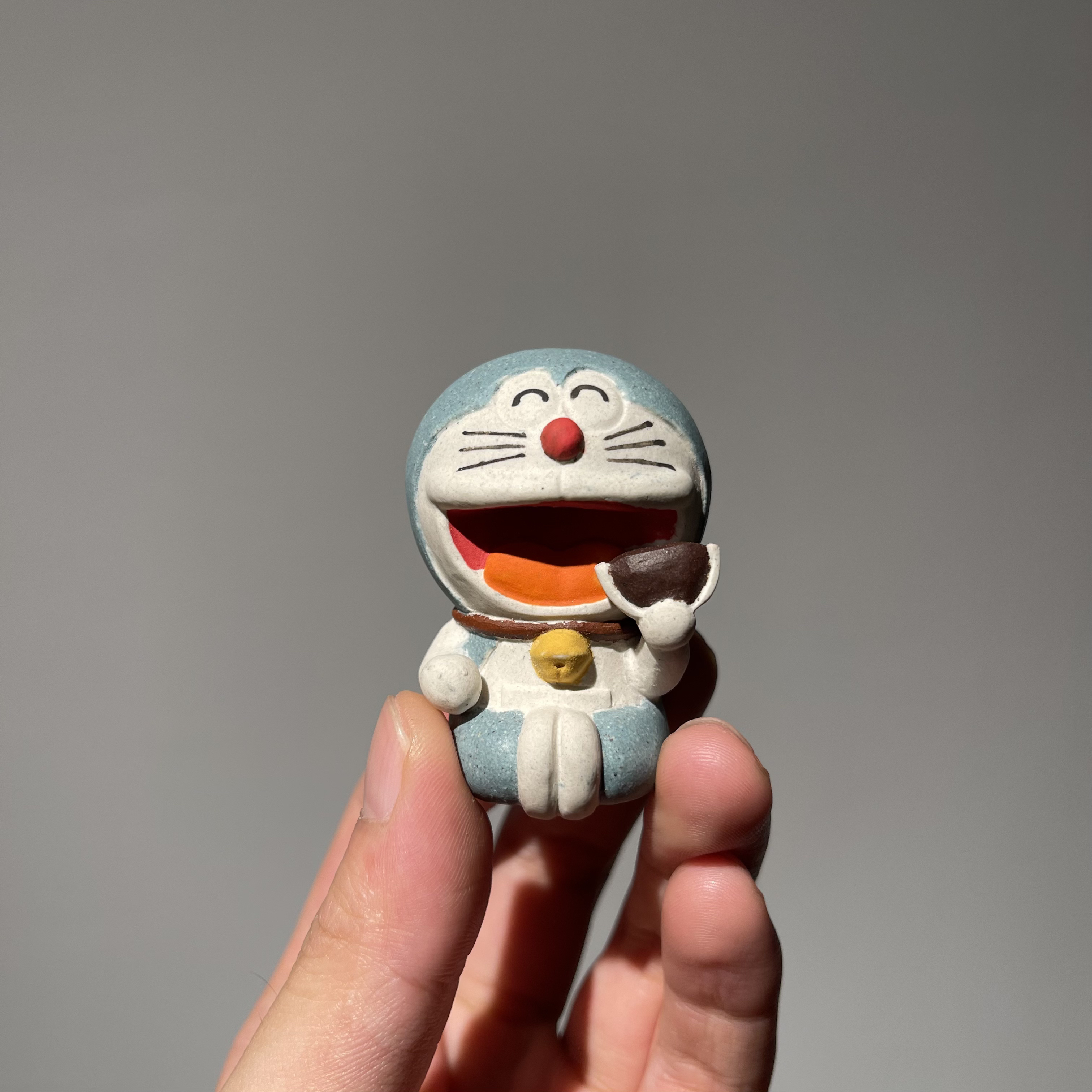 宜兴原矿全手工紫砂茶宠 哆啦A梦 机器猫 叮当猫紫砂茶宠 颜玮