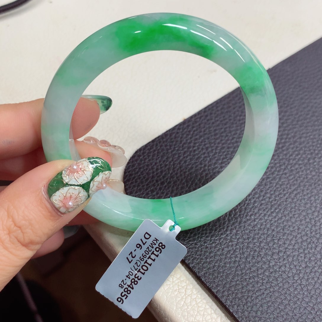 未镶嵌手镯翡翠时*海缅甸