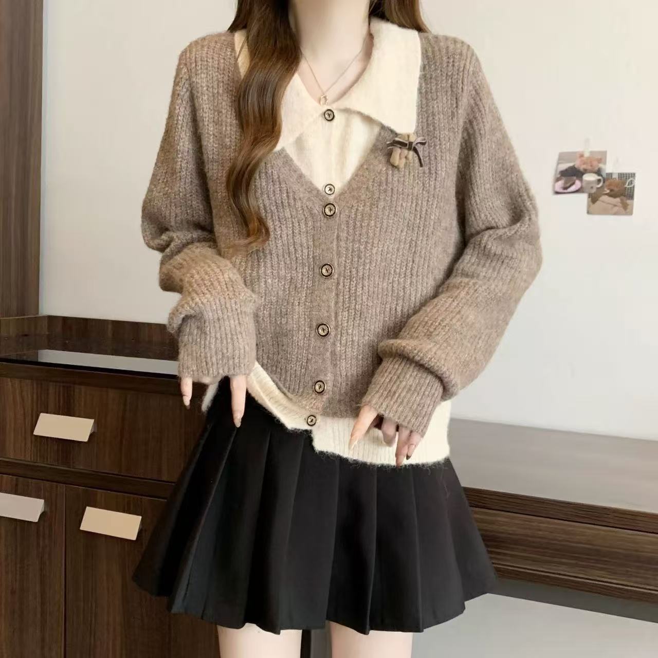 551-600  (需直播间实时下单）减龄毛衣开衫女秋冬新款