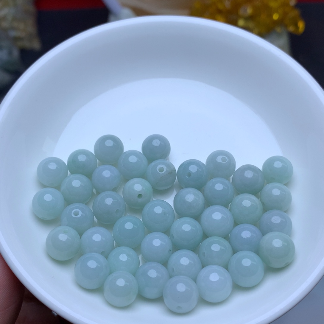 【闪购商品】翡翠手链未镶嵌卡9冰绿20个