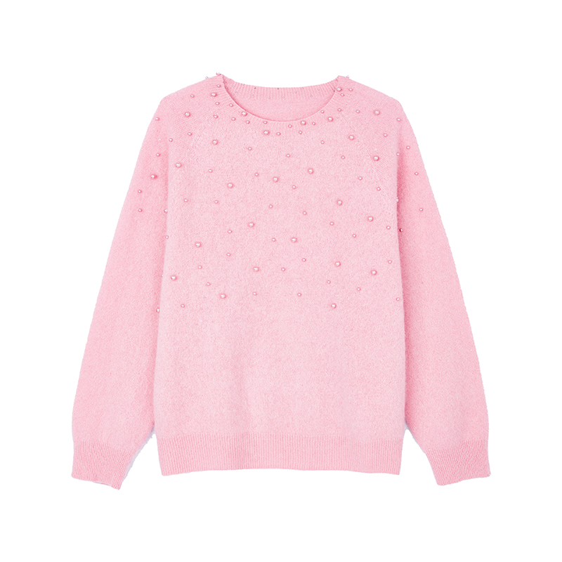 【达人专属】珍珠软糯针织衫W9545