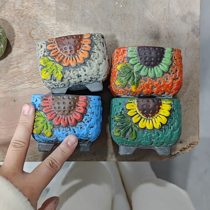 红陶吸水透气的白陶花盆凑满12发货