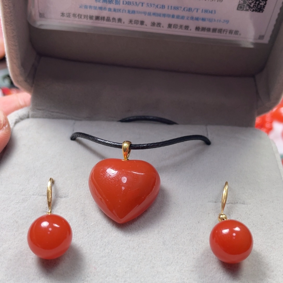 南红玛瑙项链银S925镶嵌