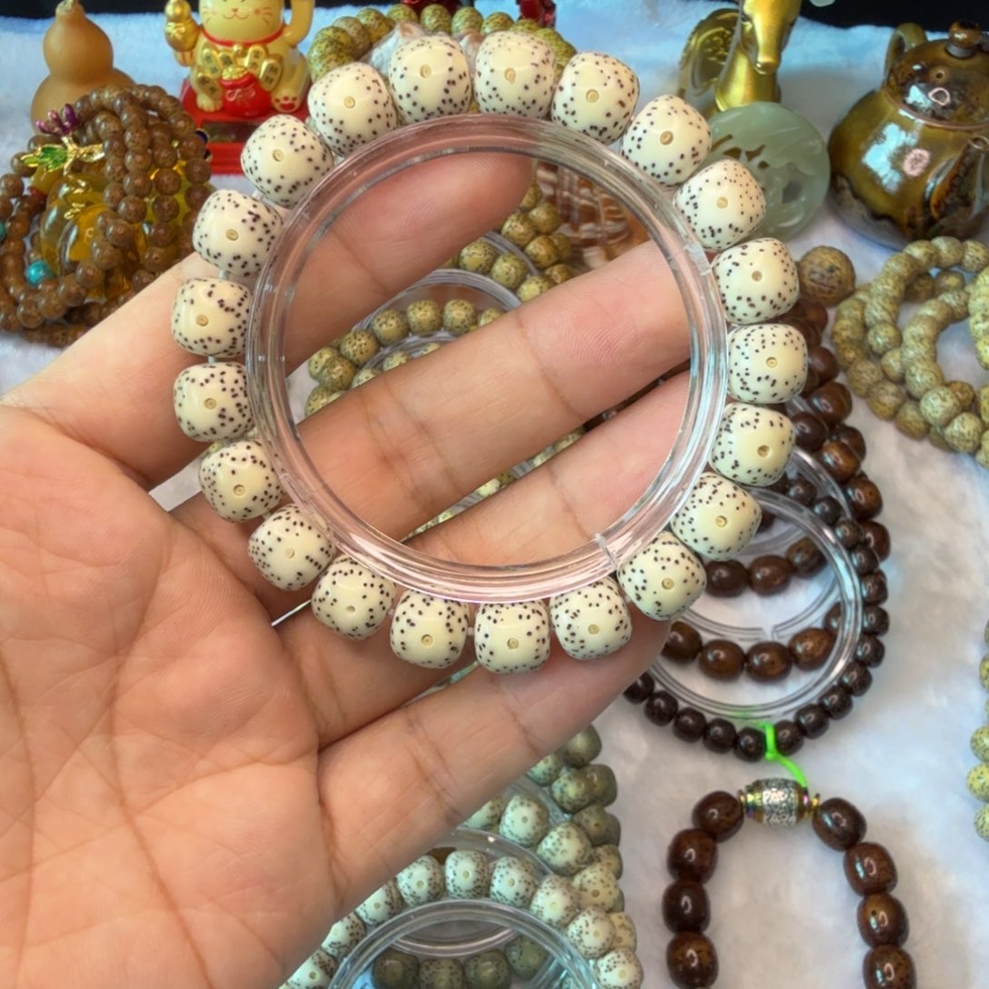 星月菩提手串瓷白月朗星稀11/10