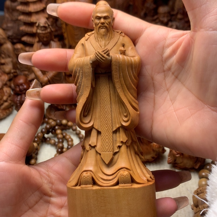 檀香木其他5**3老山檀香手把件瑕疵