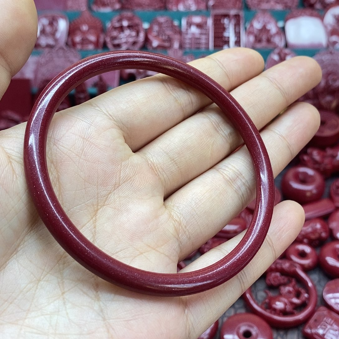 天然辰砂003朱砂手镯65