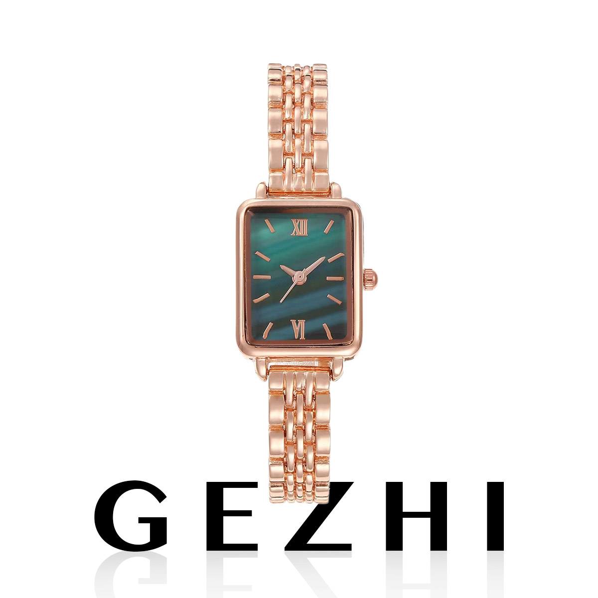 专柜直发祖母绿手链手表女士小众轻奢百搭潮流精致腕表c28