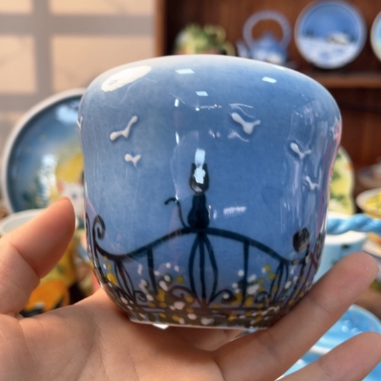 罐景德镇釉下手绘陶瓷