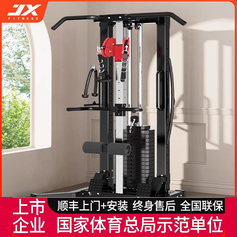 军霞单边飞鸟龙门架家用小型力量健身多功能综合训练器高低拉划船