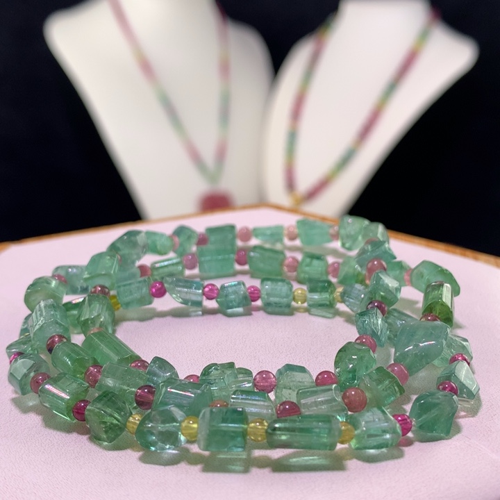 双色碧玺手链未镶嵌