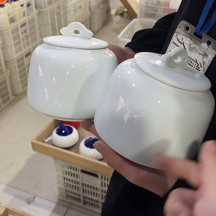 摆件陶瓷茶叶罐密封罐家用