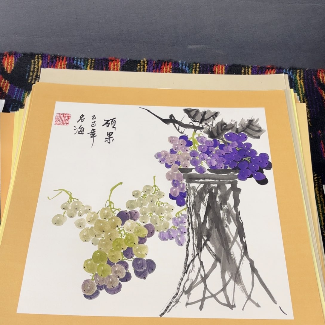 国画国画50斗方卡纸李老师。琪