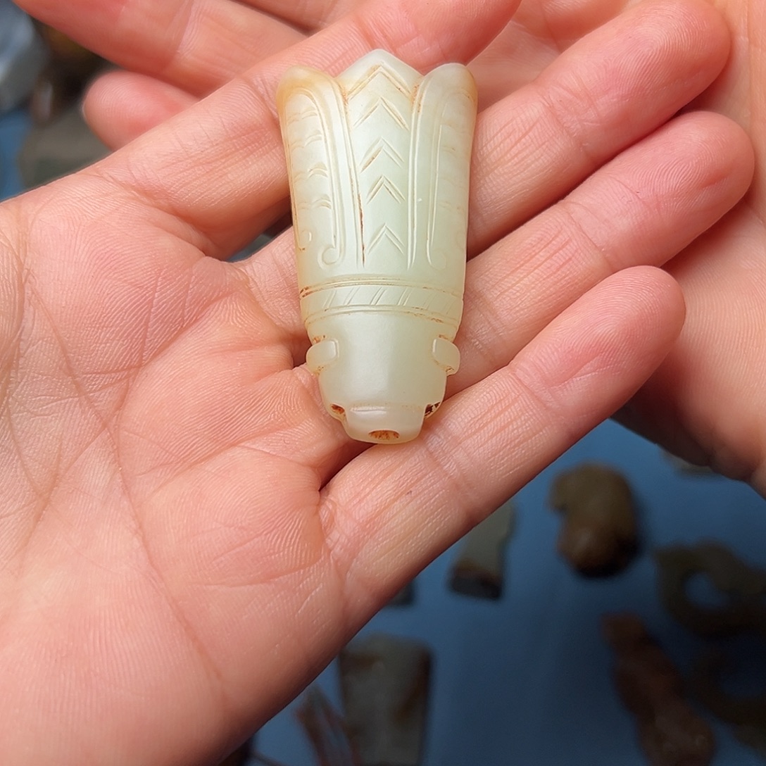 S***e和田玉未镶嵌挂件