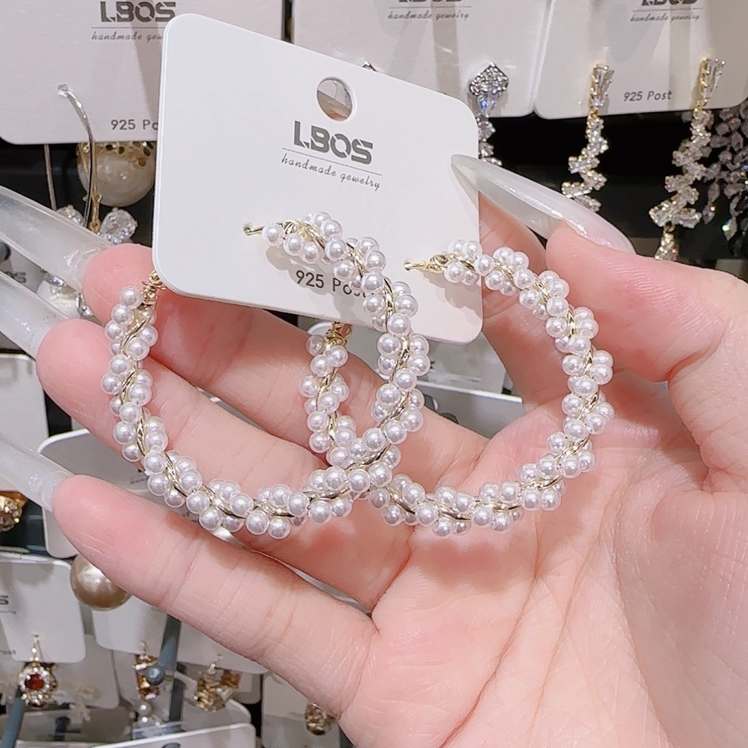 锆石铜合金925银耳环