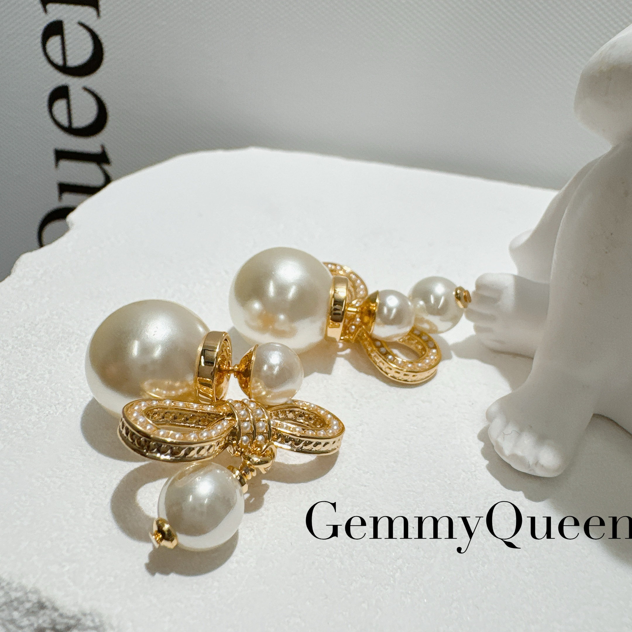 铜合金仿珍珠耳饰 GemmyQueen高定耳环GQ01267