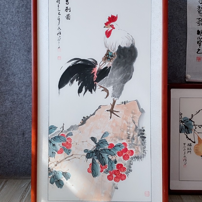 【闪购商品】国画书画作品带框125×65厘米