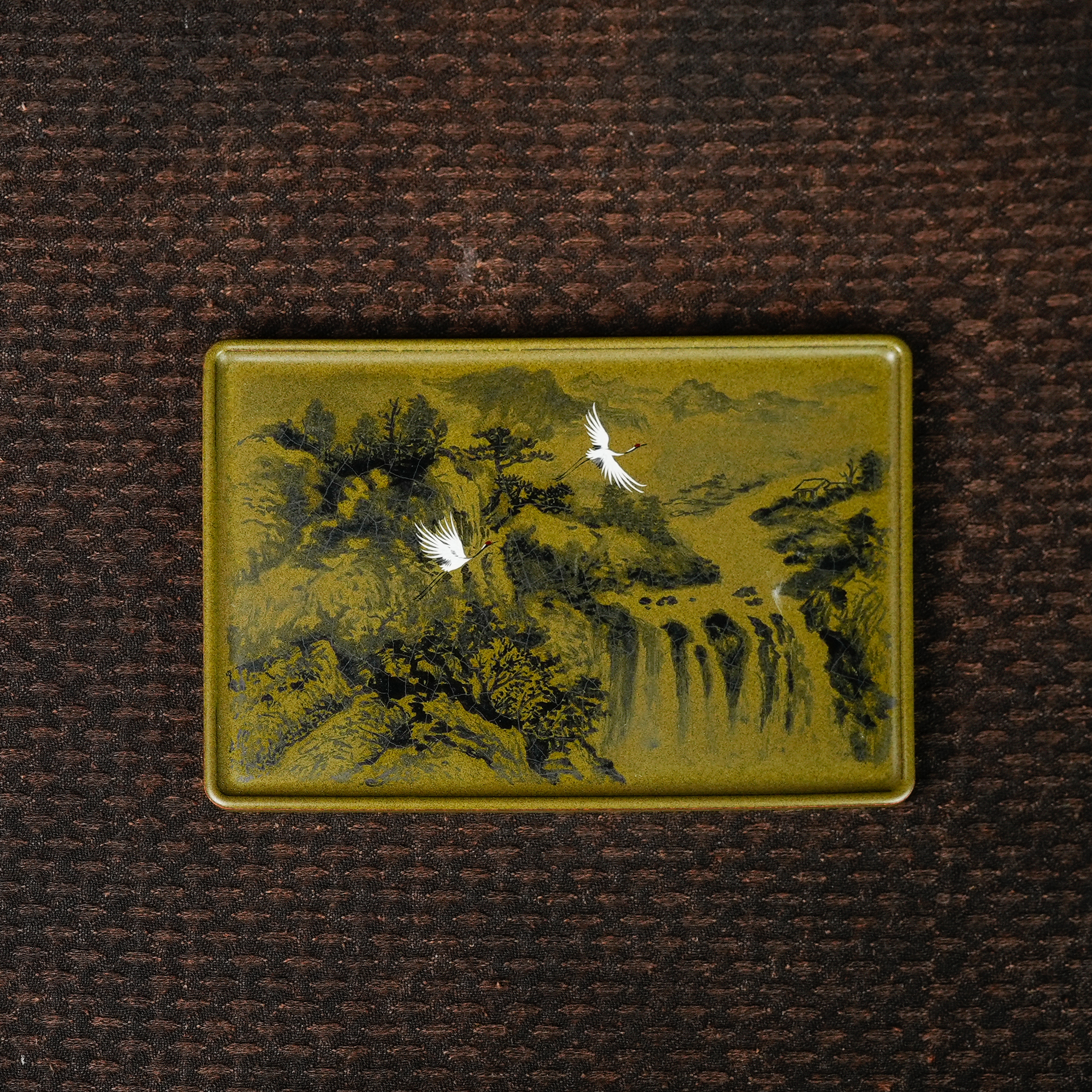 【夏老师的鹤】茶叶末山水仙鹤湿泡台