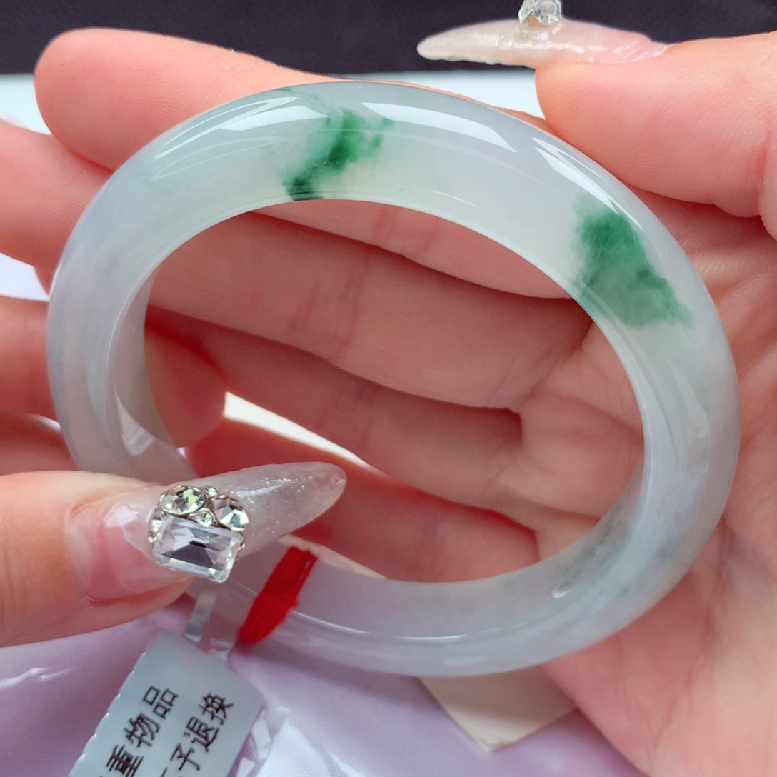 翡翠手镯未镶嵌天然缅甸翡翠A货手镯 8号