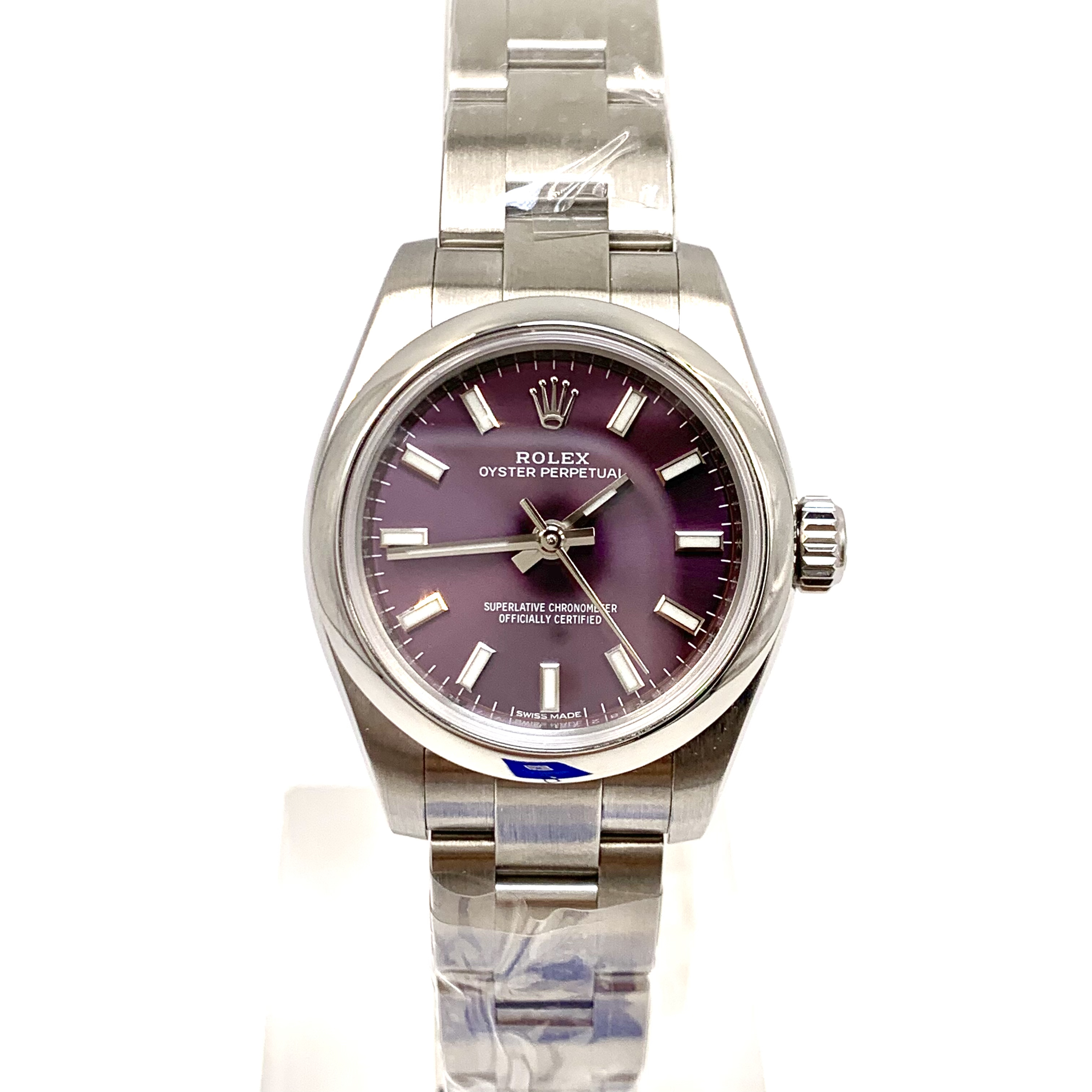 99新 Rolex/劳力士 蚝式恒动/葡萄色/自动机械/表径31mm/女表