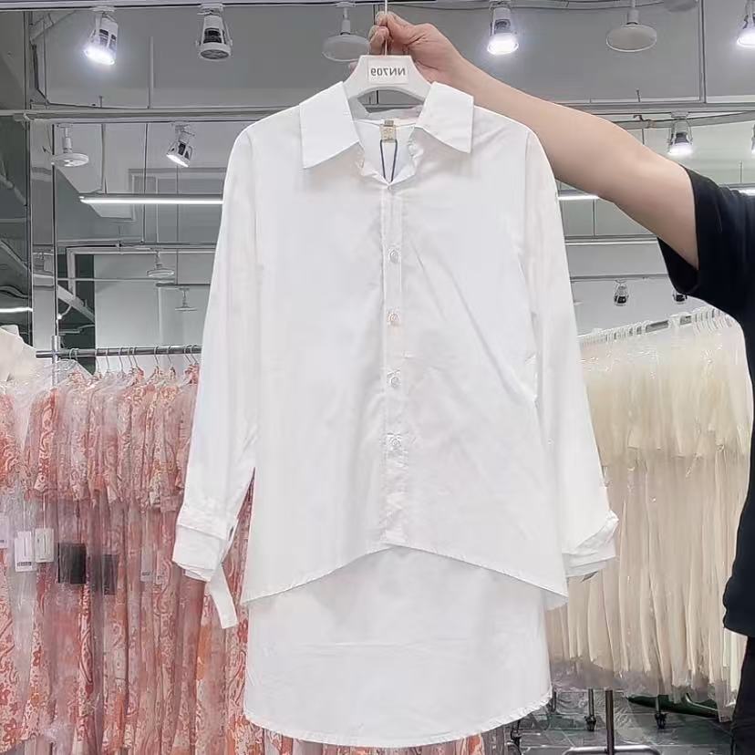 【幻彩SJ】NN709-时尚女装设计感衬衣百搭长袖气质显瘦衬衫设计感