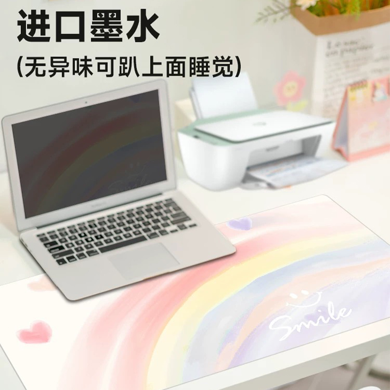 超大鼠标垫键盘垫女宿舍书桌垫办公游戏垫学习桌垫防污皮革餐桌垫