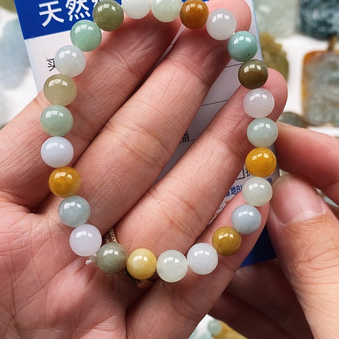 翡翠未镶嵌颈饰手串