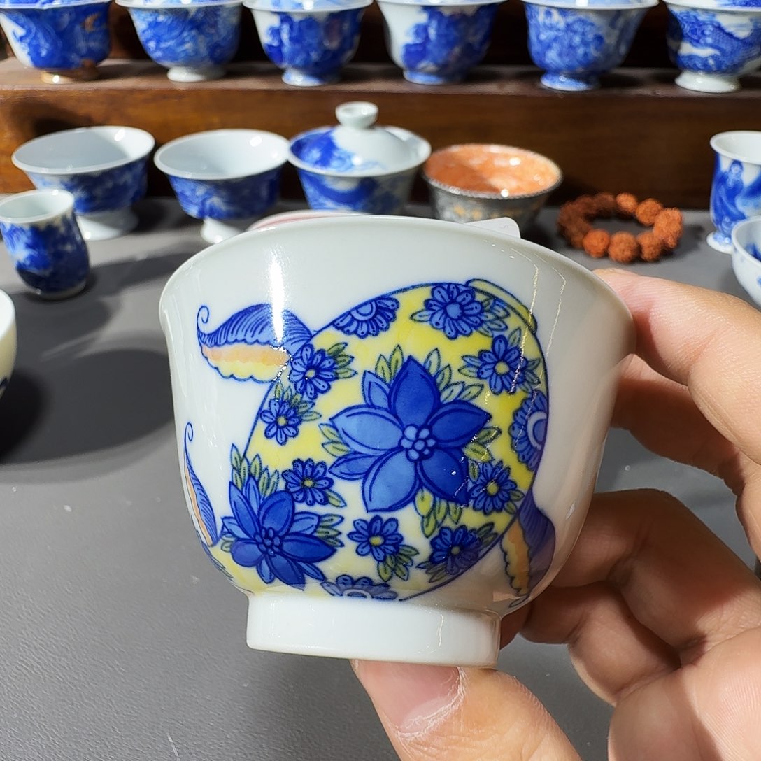 桑***人泥塑主人杯手工手绘微微微瑕