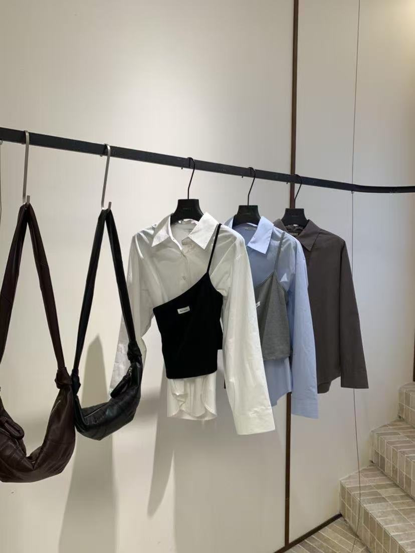 简约百搭高级感长袖衬衫W8088