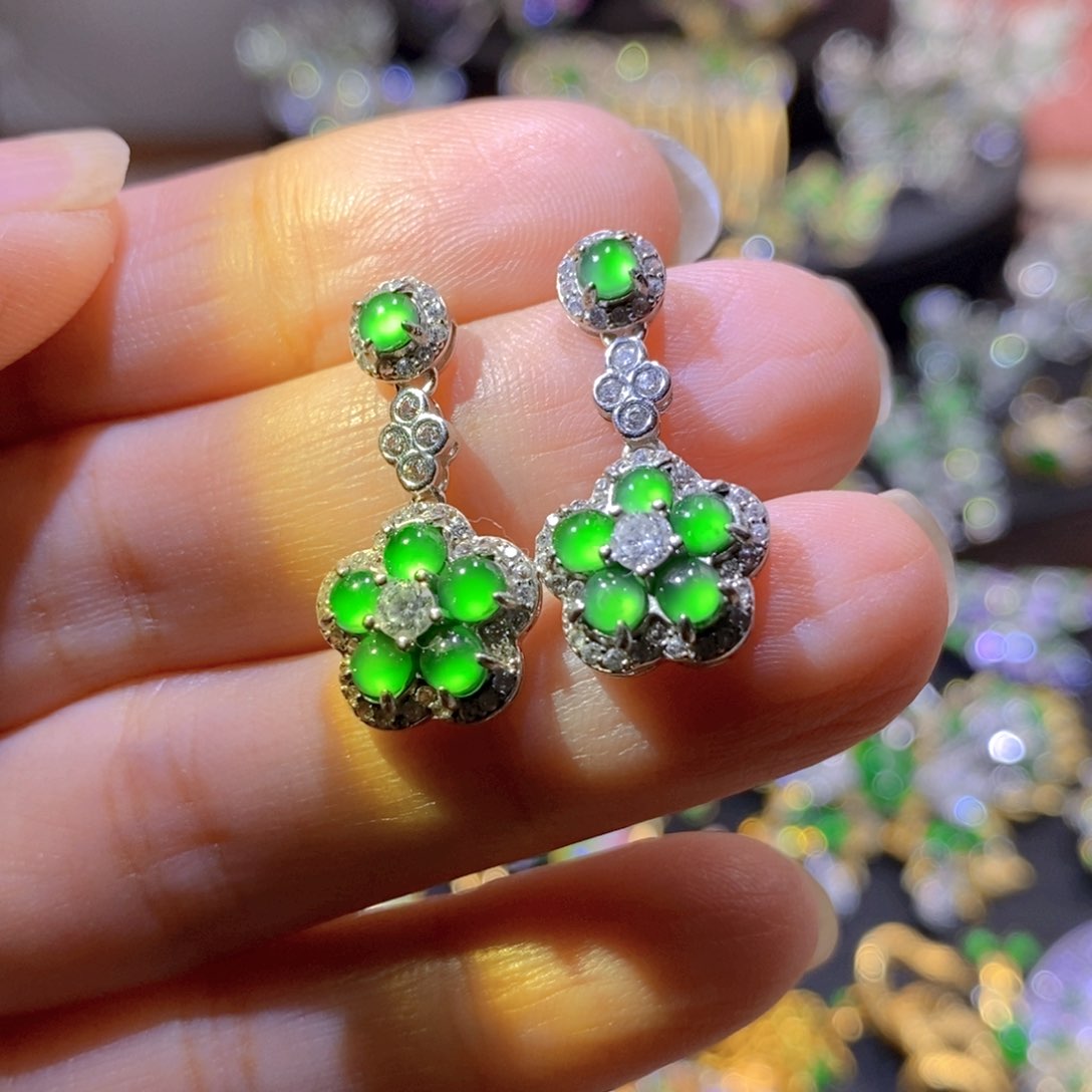 吊坠(不含链)银S925镶嵌翡翠