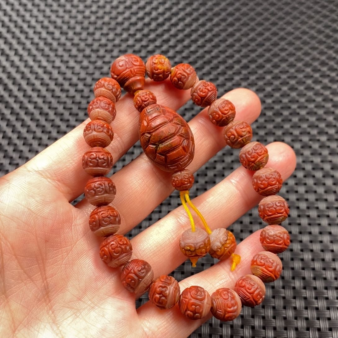 玛瑙/玉髓手持未镶嵌战国红手持卡10