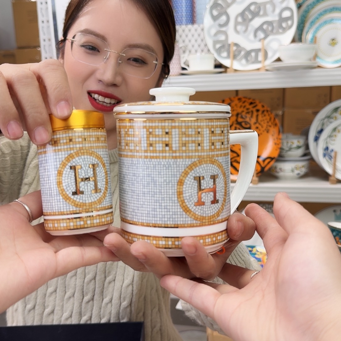 骨瓷茶杯500ml带包装礼盒