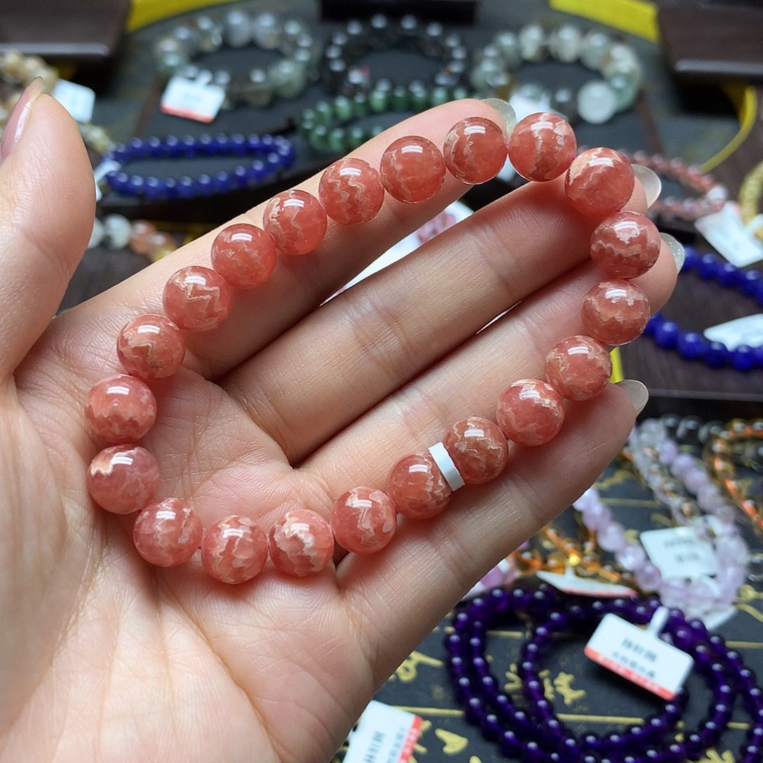 菱锰矿（红纹石）未镶嵌手链