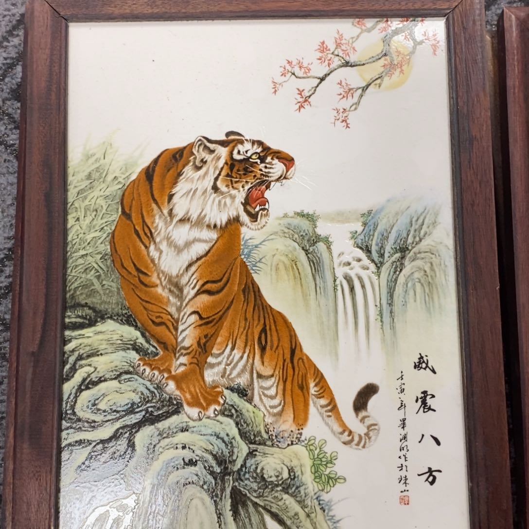 瓷片37*28 景德镇瓷板画柴窑烧制