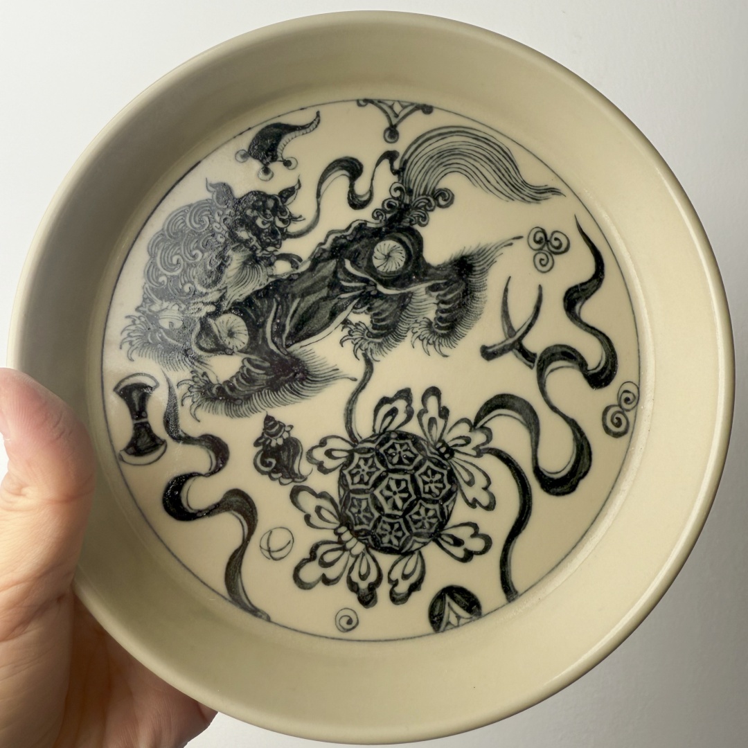 匡庐问津狮子滚绣球系列壶承陶瓷釉里红