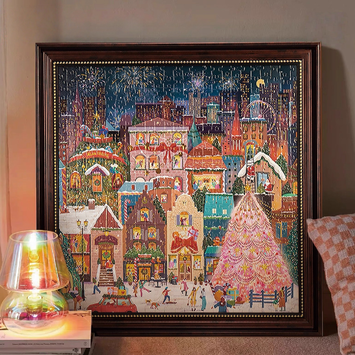 初雪之夜galison全系列木质拼图圣诞冬灯春夏秋冬成人版礼物礼盒