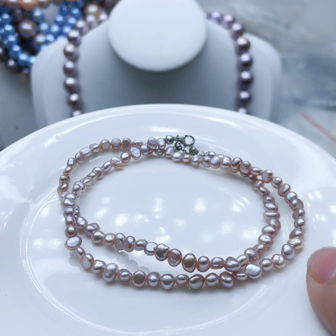 淡水珍珠颈饰钛钢