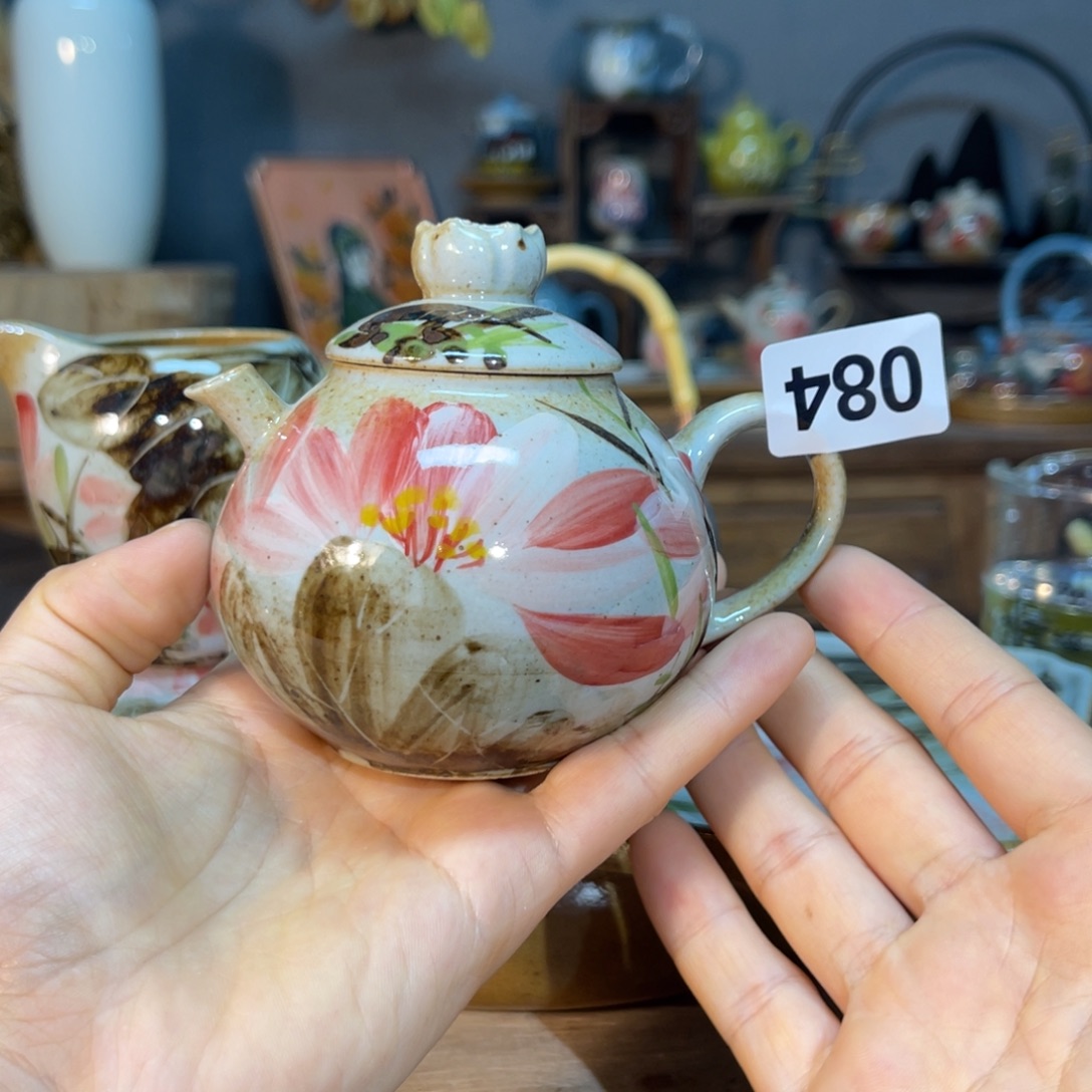 简***一壶素浅陶瓷手工手绘