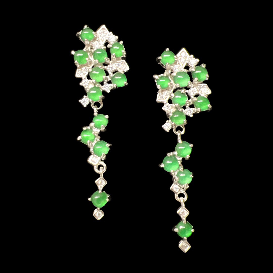 F0145翡翠孤品耳坠.