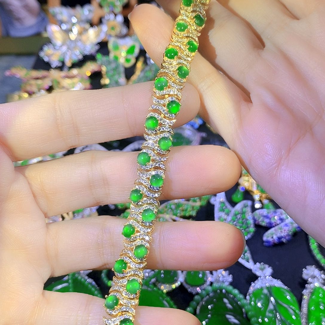 吊坠(不含链)银S925镶嵌翡翠