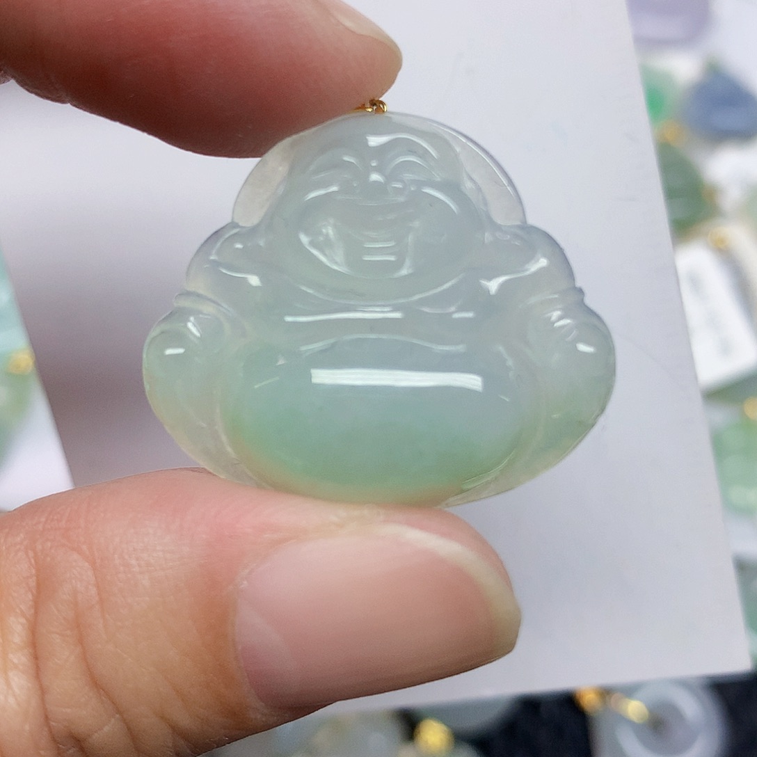 翡翠18K金镶嵌颈饰247899