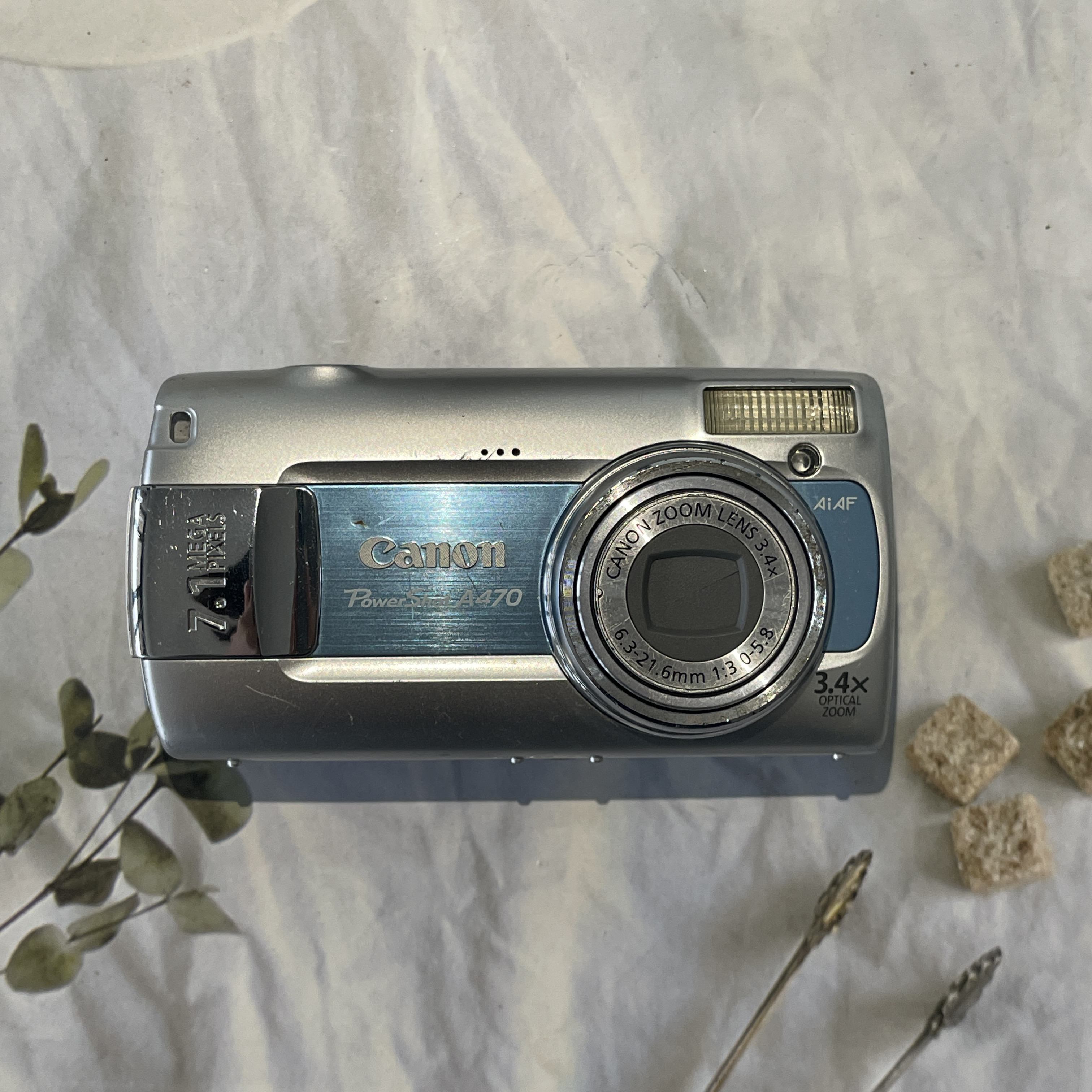 8新 Canon/佳能 佳能A470蓝色明星同款自备5号电池充电器