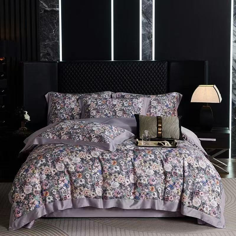 外贸大福利～超细氮莱赛尔天丝床盖版四件套标准200*230微瑕～L445